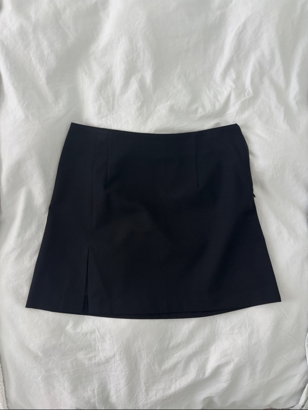 Djerf Avenue Black Must Have Mini Skirt with Side Slit